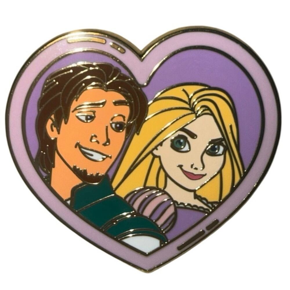Rapunzel And Flynn Ryder Sweetheart Heart Disney Couples Pin Loungefly tangled